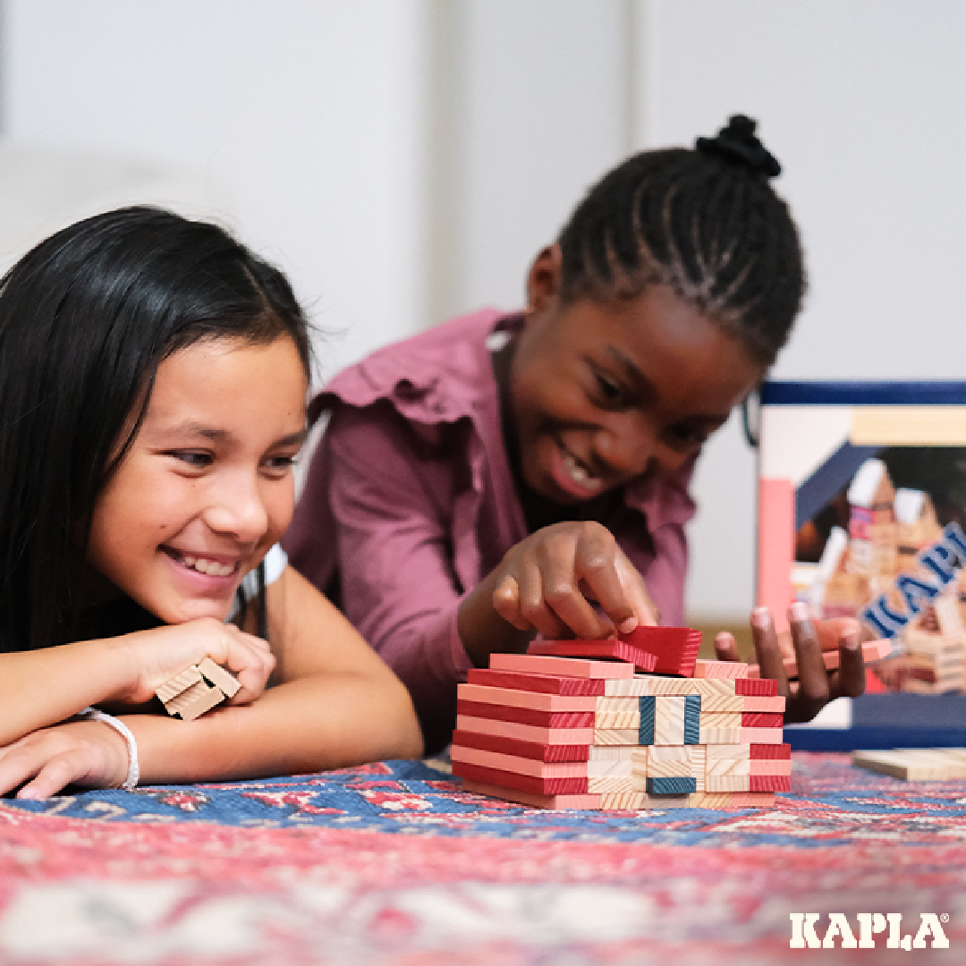 KAPLA 120 Box: red, dark blue, pink