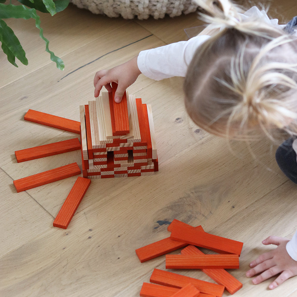 KAPLA 40 Squares: 40 orange planks