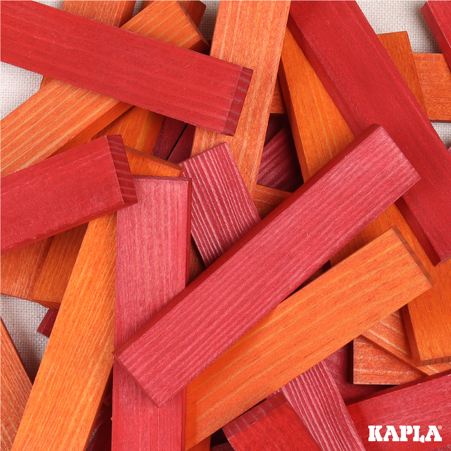 KAPLA Book and Colours Set: red + orange