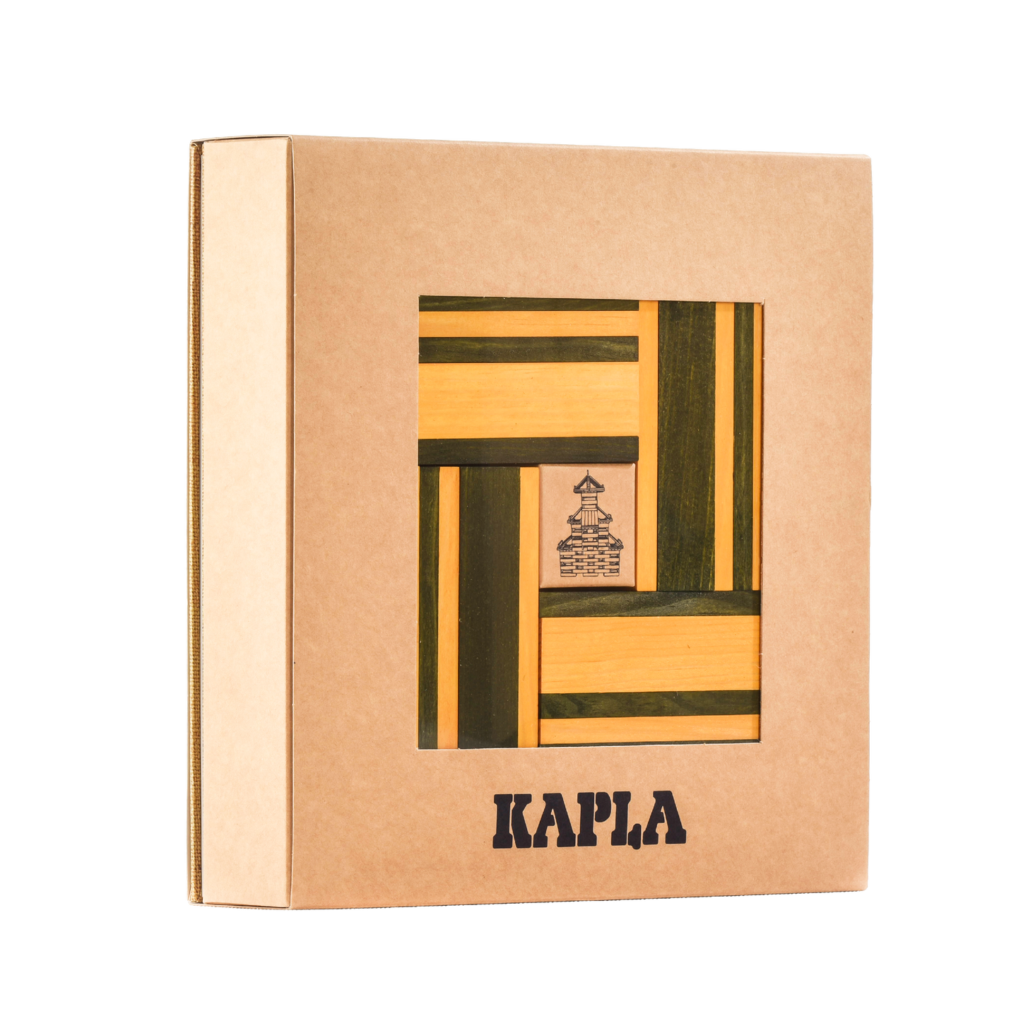 KAPLA Book and Colours Set: green + yellow
