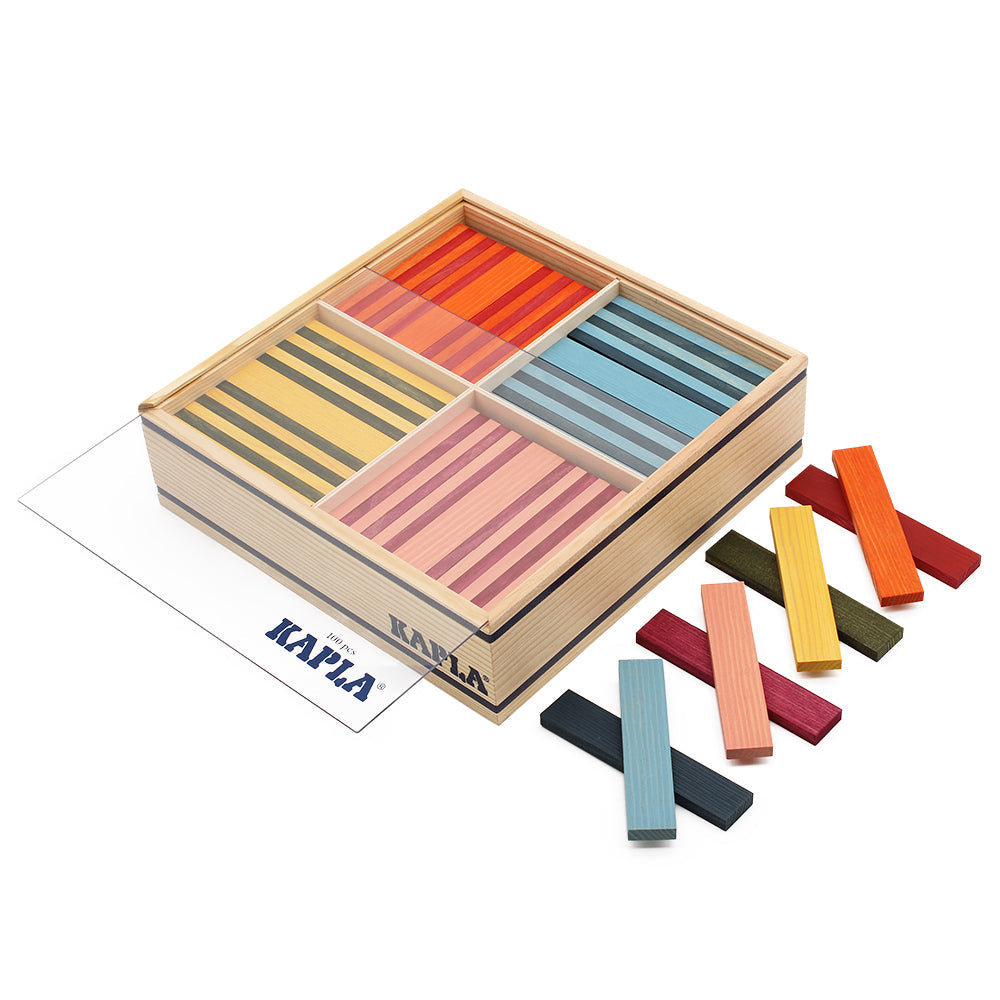 KAPLA Octocolour: 100 planks in 8 colours